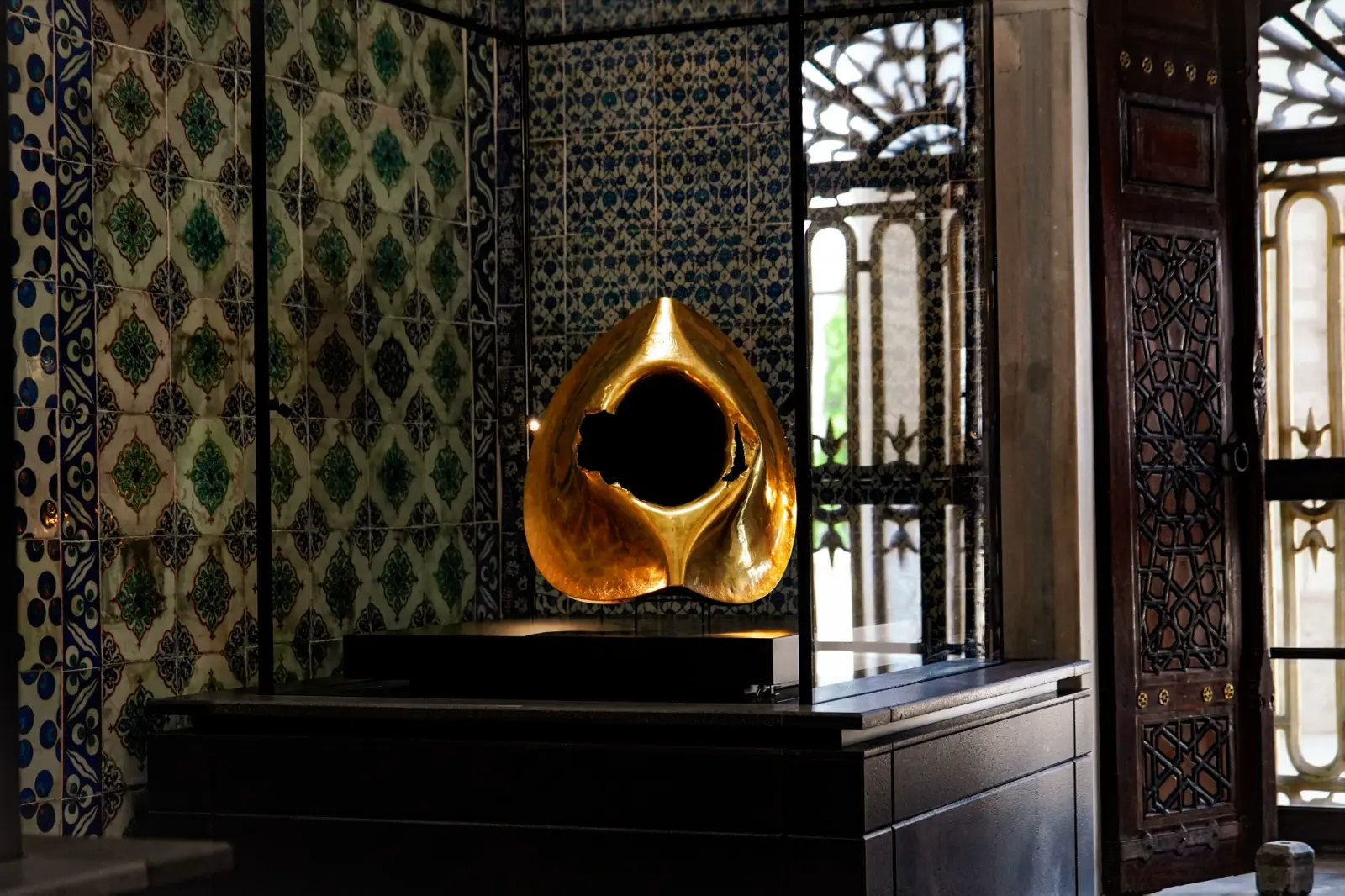 The gold casing of the Black Stone of the Kaaba, kept among the Sacred Relics.