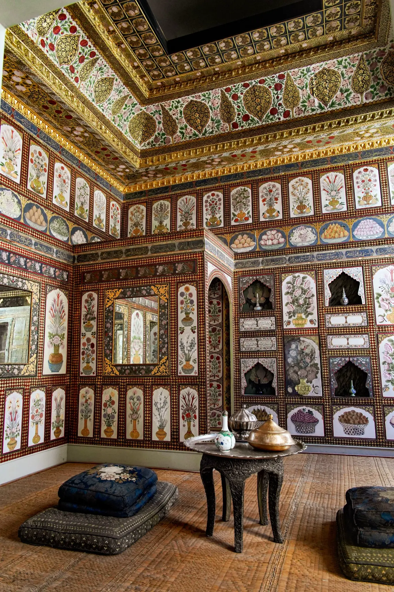 The Fruit Room of Ahmed III, its panels painted with flowers, bowls of fruit and garden scenes.